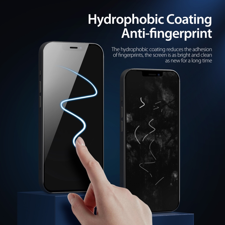Per iPhone 12 mini 5 pezzi DUX DUCIS 0,33 mm 9H Pellicola in vetro  temperato HD anti-spia in alluminio alto