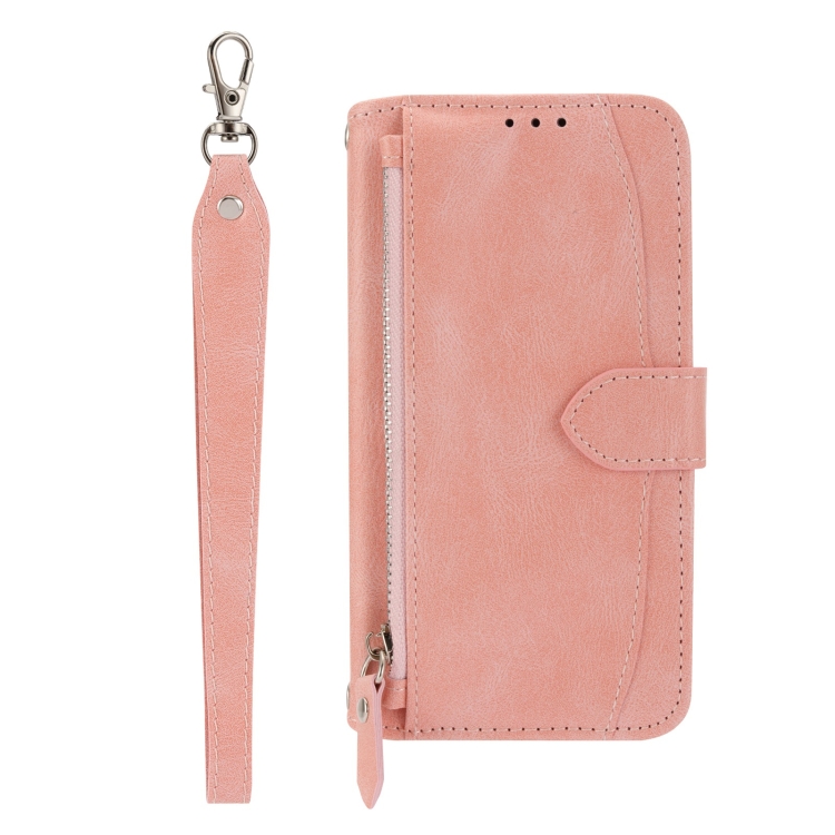 For Samsung Galaxy S23 5G Oil Skin Zipper Wallet Leather Phone Case(Pink) For Samsung Galaxy S23 5G Oil Skin Zipper Wallet Leather Phone Case(Pink)