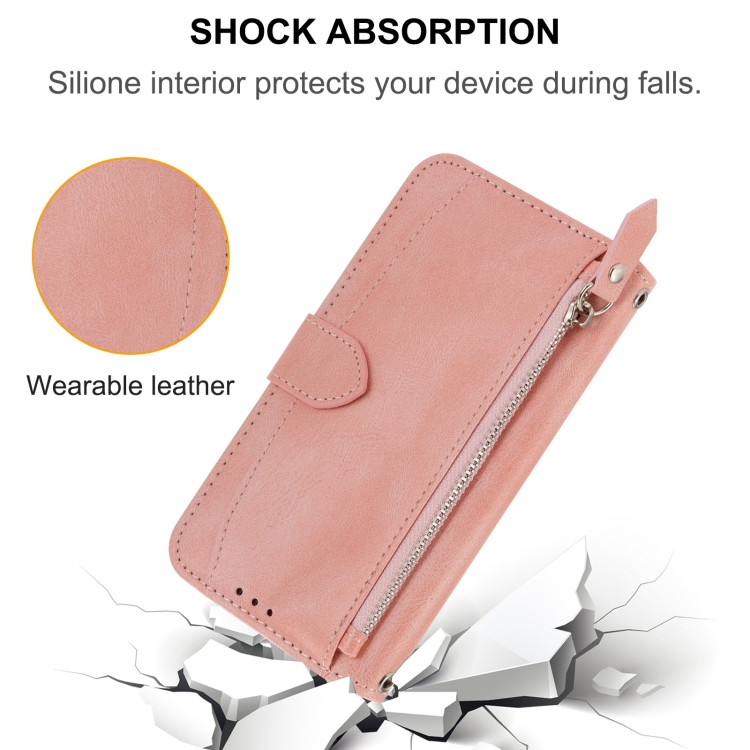 For Samsung Galaxy S23 5G Oil Skin Zipper Wallet Leather Phone Case(Pink) For Samsung Galaxy S23 5G Oil Skin Zipper Wallet Leather Phone Case(Pink)