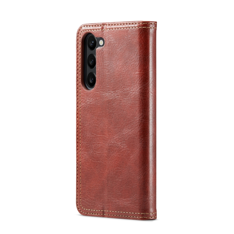 For Samsung Galaxy S23+ 5G FIERRE SHANN Vintage Bark Texture Wallet Leather Phone Case(Brown) For Samsung Galaxy S23+ 5G FIERRE SHANN Vintage Bark Texture Wallet Leather Phone Case(Brown)