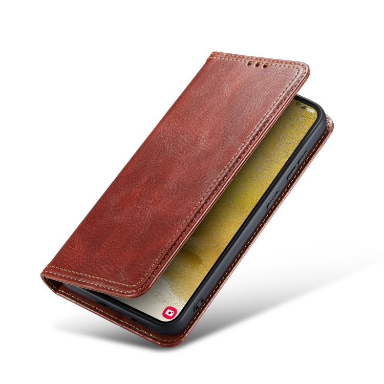 For Samsung Galaxy S23+ 5G FIERRE SHANN Vintage Bark Texture Wallet Leather Phone Case(Brown) For Samsung Galaxy S23+ 5G FIERRE SHANN Vintage Bark Texture Wallet Leather Phone Case(Brown)