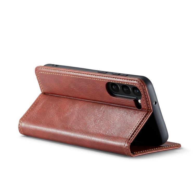 For Samsung Galaxy S23+ 5G FIERRE SHANN Vintage Bark Texture Wallet Leather Phone Case(Brown) For Samsung Galaxy S23+ 5G FIERRE SHANN Vintage Bark Texture Wallet Leather Phone Case(Brown)