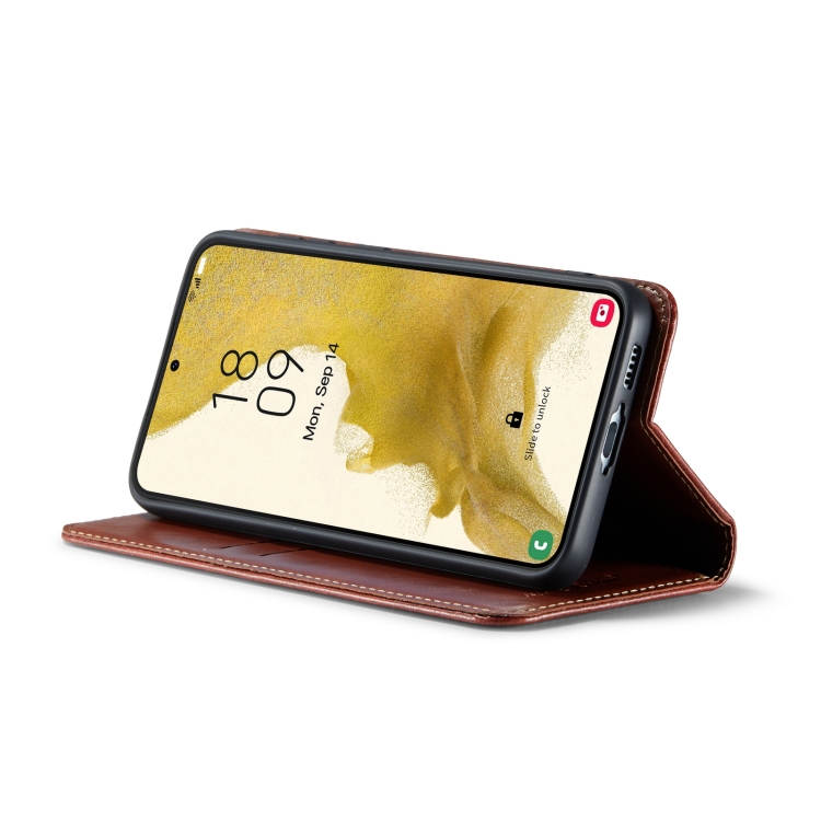 For Samsung Galaxy S23+ 5G FIERRE SHANN Vintage Bark Texture Wallet Leather Phone Case(Brown) For Samsung Galaxy S23+ 5G FIERRE SHANN Vintage Bark Texture Wallet Leather Phone Case(Brown)