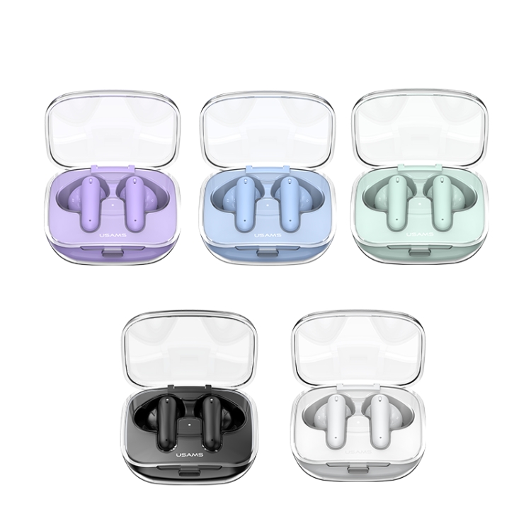 USAMS BE16 Ice Tray Series Transparent TWS In-Ear Wireless Bluetooth Earphone(Black) USAMS BE16 Ice Tray Series Transparent TWS In-Ear Wireless Bluetooth Earphone(Black)