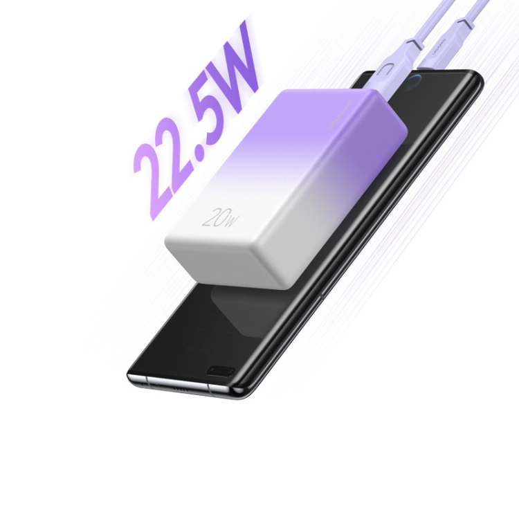 USAMS CD192 10000mAh Portable Digital Display Fast Charge Power Bank(Black) - B3
