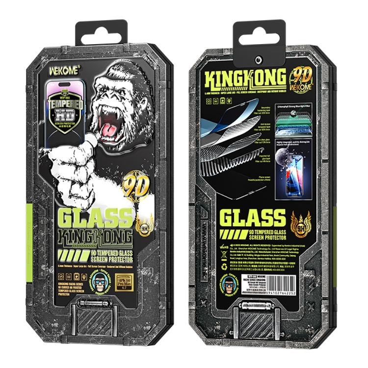 For iPhone 14 WK WTP-066 King Kong Vacha 9D Curved HD Tempered Glass Film(Black) For iPhone 14 WK WTP-066 King Kong Vacha 9D Curved HD Tempered Glass Film(Black)