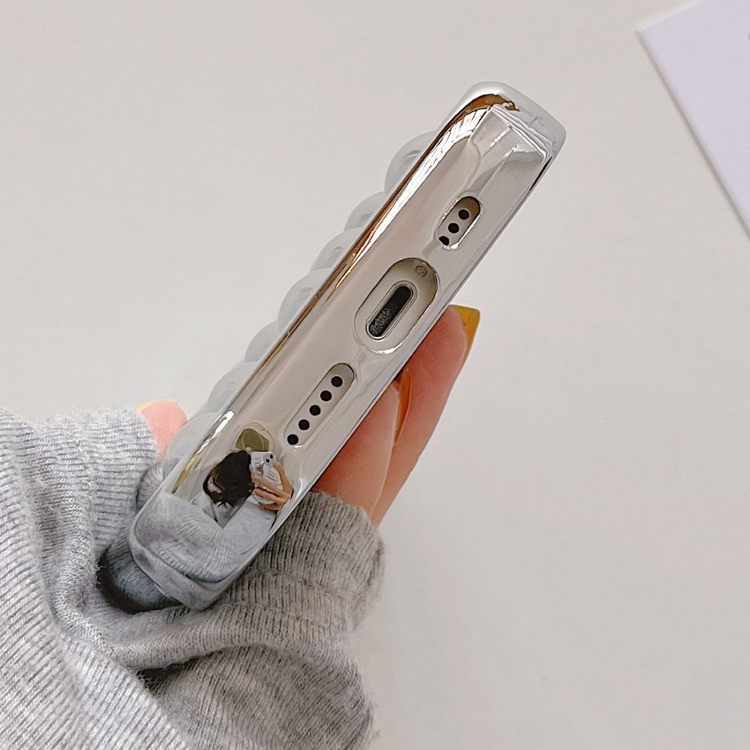 For iPhone 13 Pro Wavy Electroplating TPU Phone Case(Silver) For iPhone 13 Pro Wavy Electroplating TPU Phone Case(Silver)