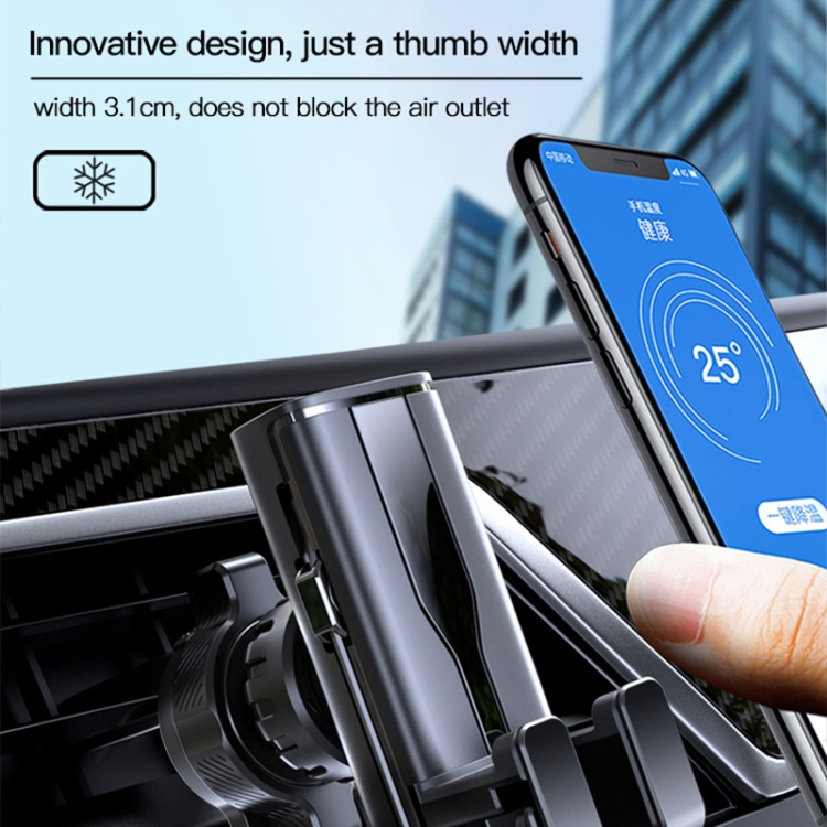 Yesido C86 Foldable Air Outlet Gravity Car Phone Holder(Black) Yesido C86 Foldable Air Outlet Gravity Car Phone Holder(Black)