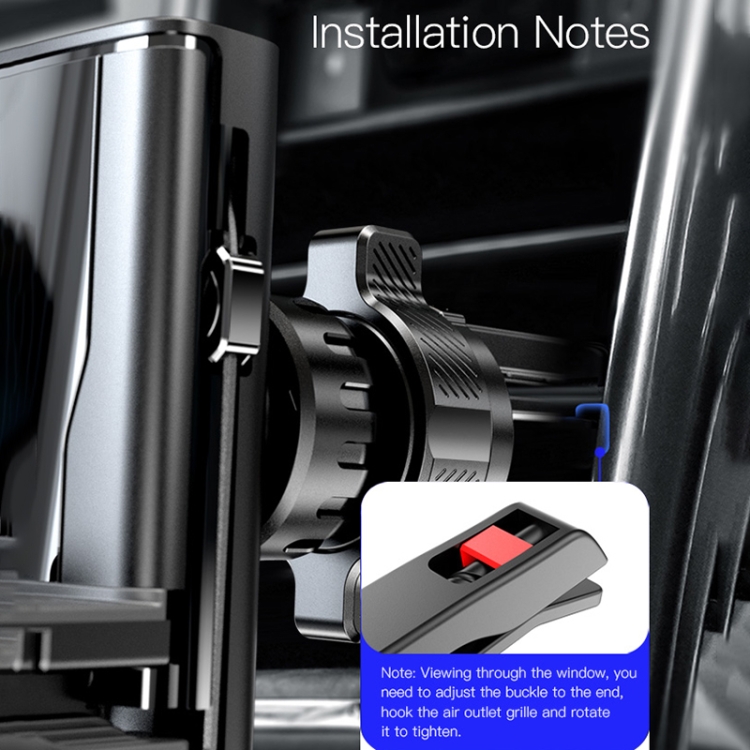 Yesido C86 Foldable Air Outlet Gravity Car Phone Holder(Black) Yesido C86 Foldable Air Outlet Gravity Car Phone Holder(Black)