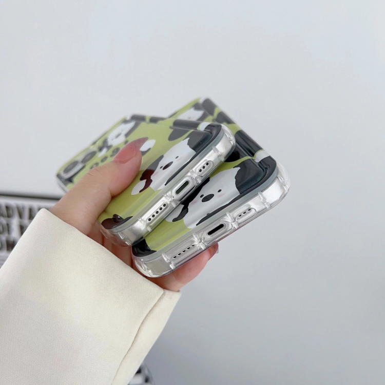 For iPhone 11 Pro Max Cute Dog Pattern Phone Case(Green) For iPhone 11 Pro Max Cute Dog Pattern Phone Case(Green)