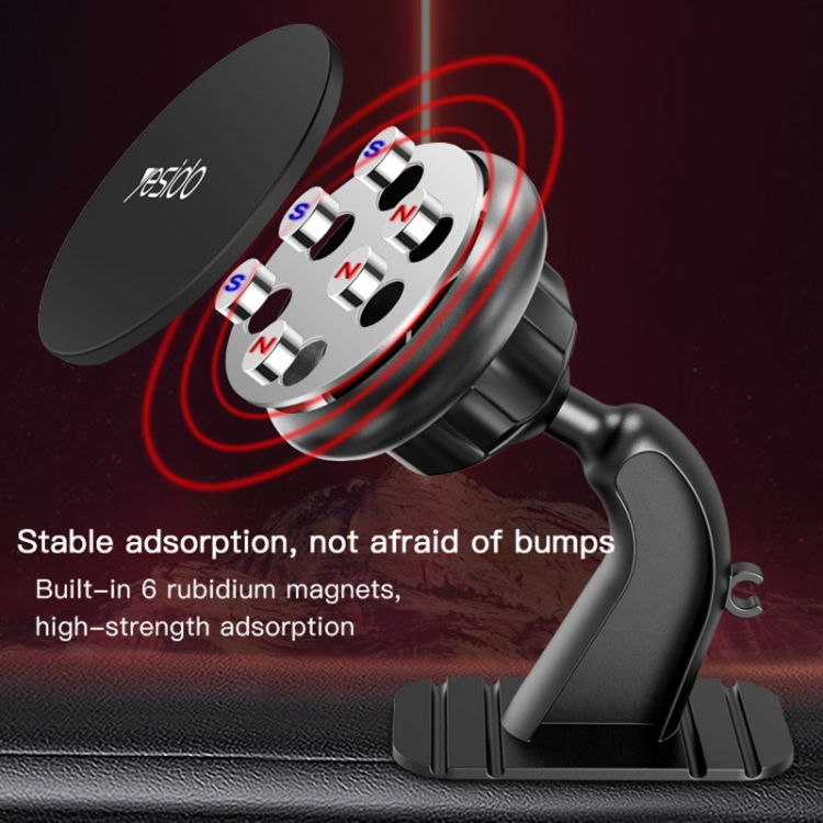 Yesido C91 Car Center Console Paste Magsafe Magnetic Phone Tablet Holder(Black) Yesido C91 Car Center Console Paste Magsafe Magnetic Phone Tablet Holder(Black)