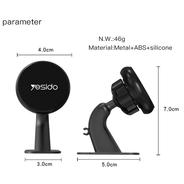 Yesido C91 Car Center Console Paste Magsafe Magnetic Phone Tablet Holder(Black) Yesido C91 Car Center Console Paste Magsafe Magnetic Phone Tablet Holder(Black)