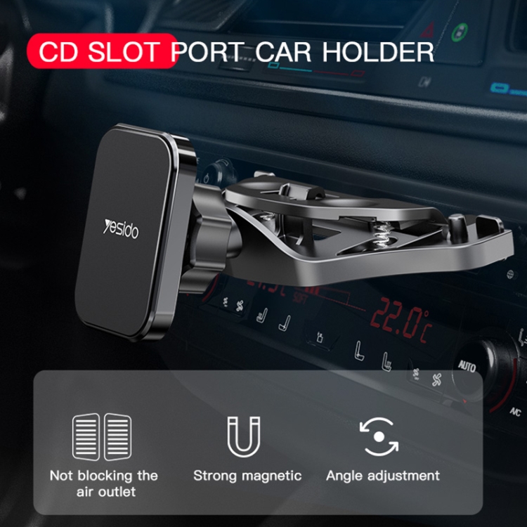 Yesido C92 Car CD Port Magsafe Magnetic Phone Holder(Black) - 1