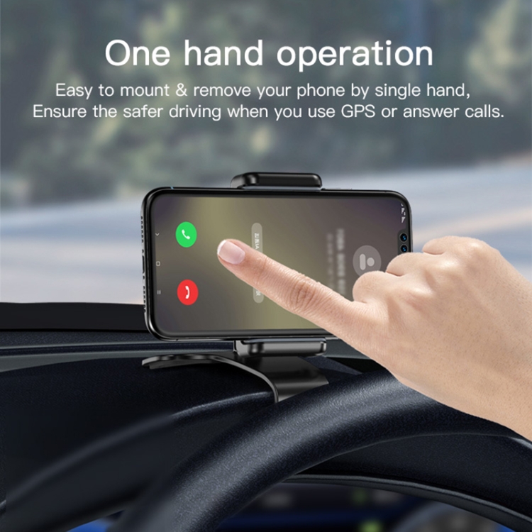 Yesido C103 Car Dashboard Snap-On Mobile Phone Navigation Holder(Black) - 6