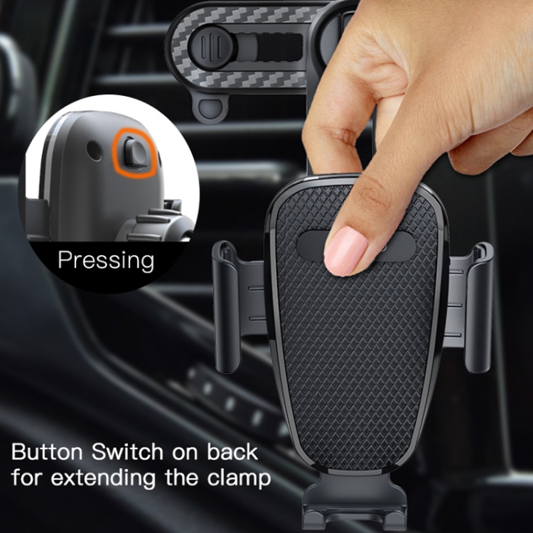 Yesido C105 Car Air Outlet Dual Clip Mobile Phone Navigation Holder(Black) - 2