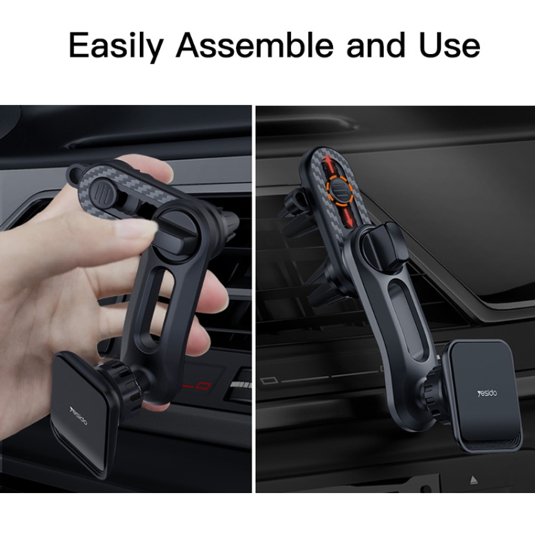 Yesido C106 Car Air Outlet Dual Clip Magsafe Magnetic Phone Navigation Holder(Black) Yesido C106 Car Air Outlet Dual Clip Magsafe Magnetic Phone Navigation Holder(Black)