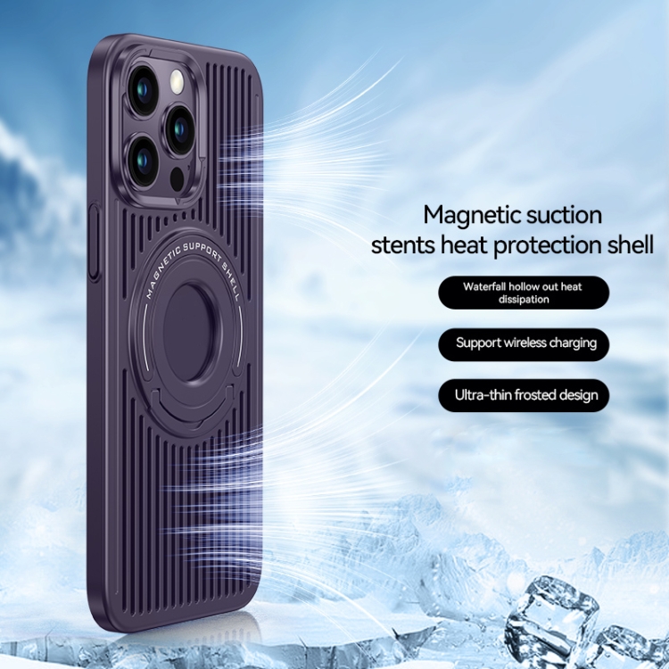 Pour L'iphone 14 Pro Max Dissipation Heat Dissipation, le Boîtier du  Téléphone Fonctionne Pour le Support de Voiture Magnétique, Coquille de  Téléphone