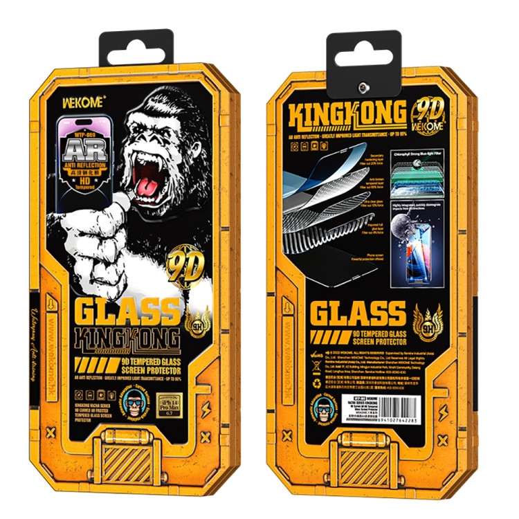 For iPhone 14 Pro Max WK WTP-069 King Kong Vacha 9D Curved AR HD Tempered Glass Film(Black) For iPhone 14 Pro Max WK WTP-069 King Kong Vacha 9D Curved AR HD Tempered Glass Film(Black)