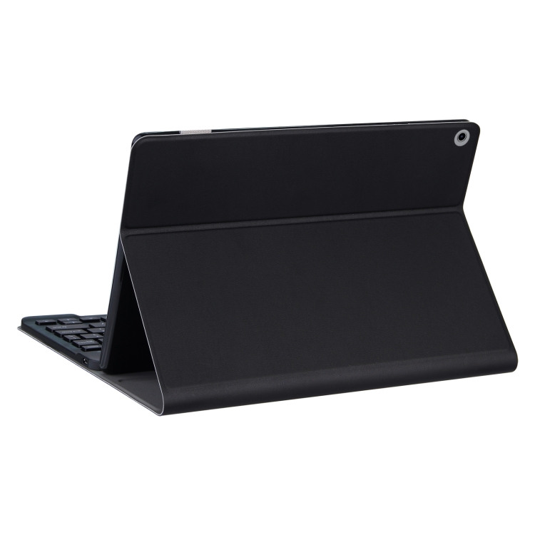 Para Lenovo Tab M10 3rd Gen TB-328XU Funda de cuero para tableta con teclado Bluetooth (Negro) - 3
