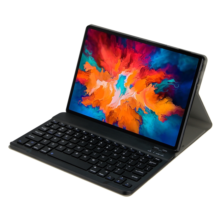 Para Lenovo Tab M10 3rd Gen TB-328XU Funda de cuero para tableta con teclado Bluetooth (Negro) - 4