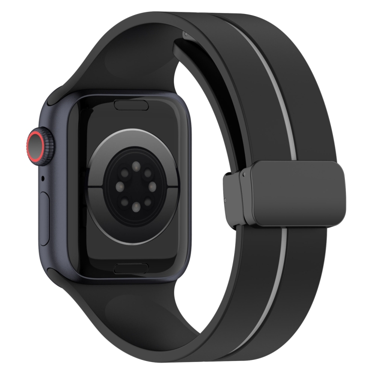Correa Silicona para Smartwatch color Negro 42mm y 44mm