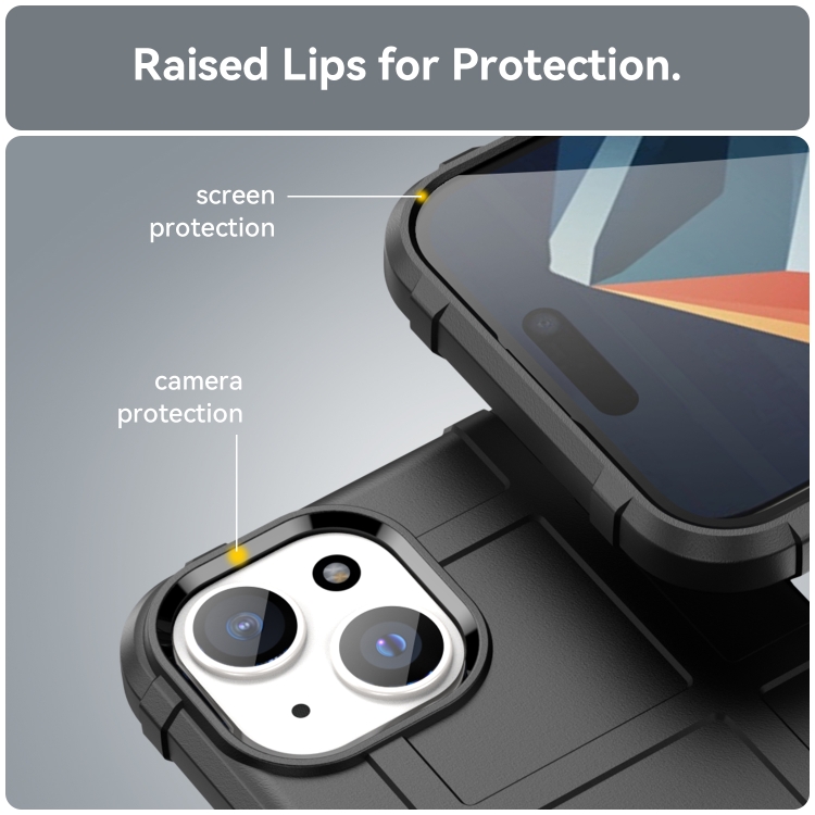 For iPhone 15 Full Coverage Shockproof TPU Phone Case(Black) For iPhone 15 Full Coverage Shockproof TPU Phone Case(Black)