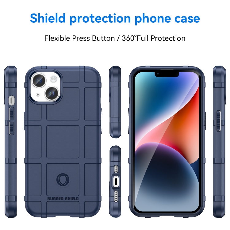 For iPhone 15 Plus Full Coverage Shockproof TPU Phone Case(Blue)