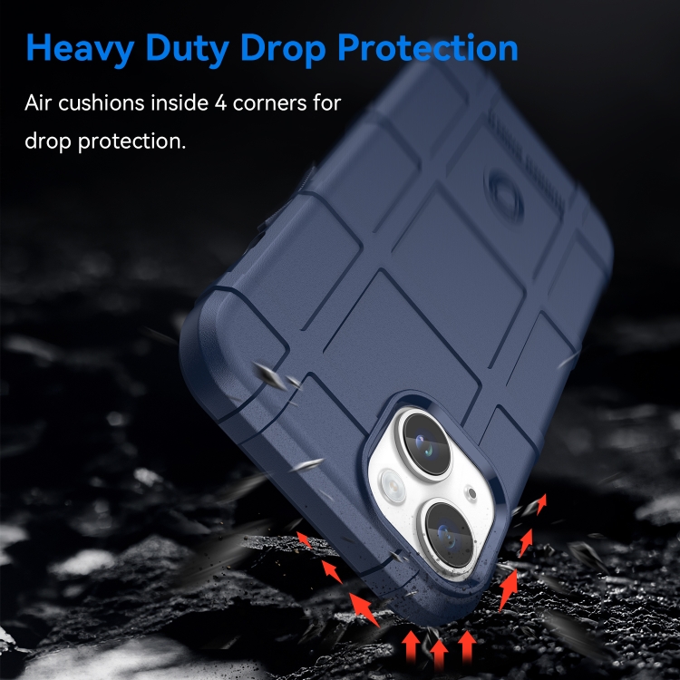 For iPhone 15 Plus Full Coverage Shockproof TPU Phone Case(Blue)
