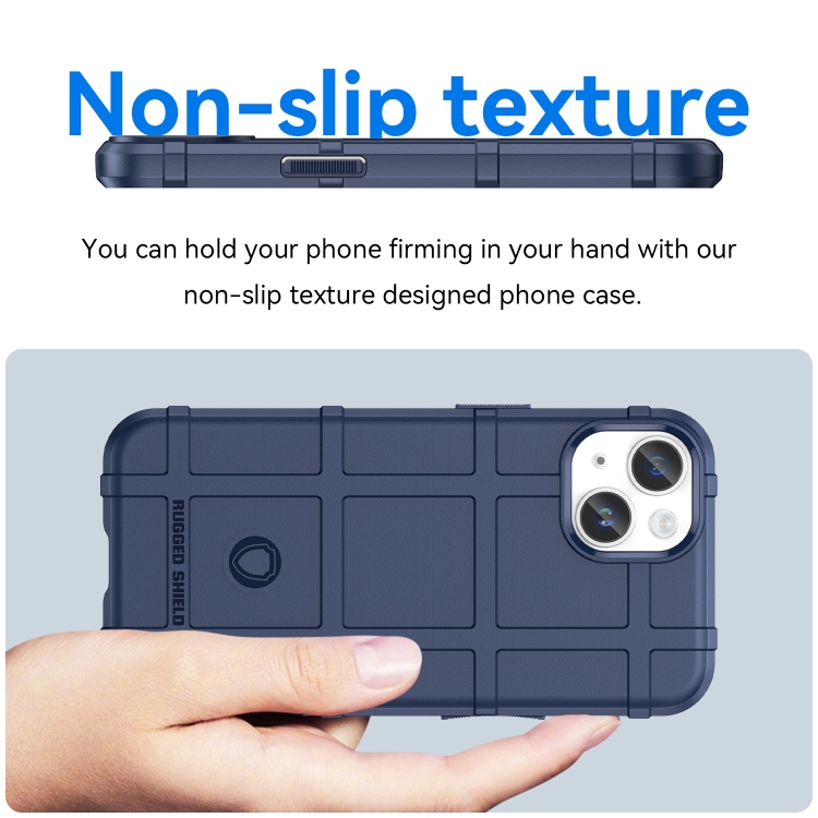For iPhone 15 Plus Full Coverage Shockproof TPU Phone Case(Blue)