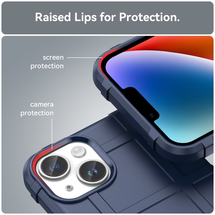 For iPhone 15 Plus Full Coverage Shockproof TPU Phone Case(Blue)