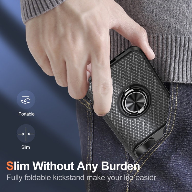 For Samsung Galaxy S23+ 5G Sliding Camshield Armor Phone Case with Ring Holder(Black)