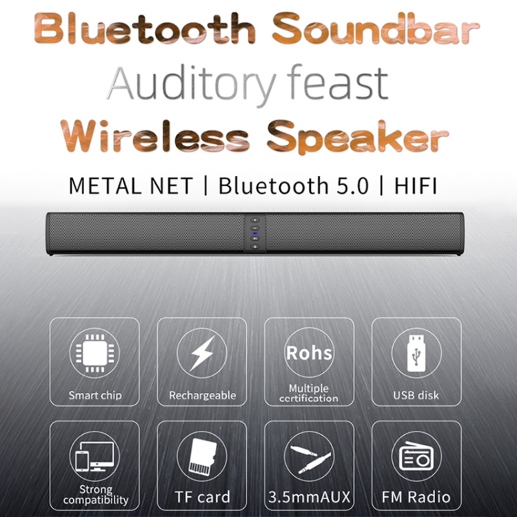 Altavoz Bluetooth BS‑36 Barra de sonido para TV de 20 W Altavoz