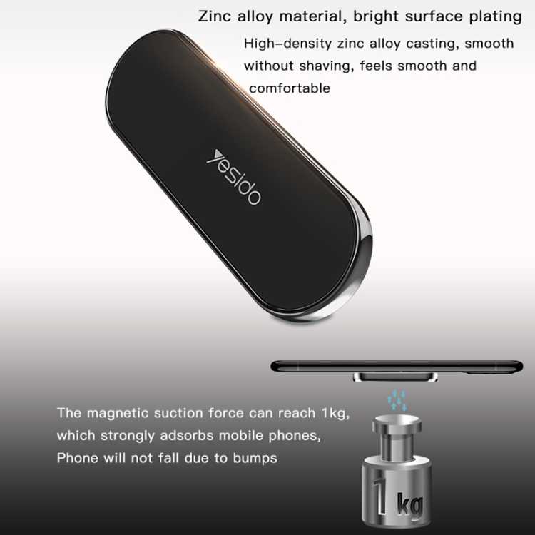 Yesido C83 Forte supporto per telefono magnetico per auto (nero)