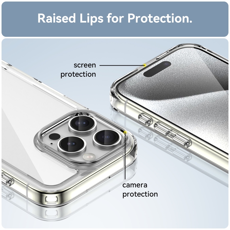 For iPhone 16 Pro Colorful Series Acrylic + TPU Phone Case(Transparent) For iPhone 16 Pro Colorful Series Acrylic + TPU Phone Case(Transparent)