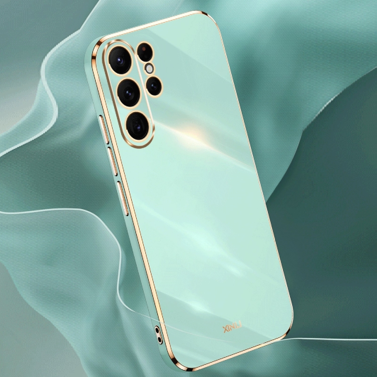 For Samsung Galaxy S24 Ultra 5G XINLI Straight Edge 6D Electroplate TPU Phone Case(Mint Green) For Samsung Galaxy S24 Ultra 5G XINLI Straight Edge 6D Electroplate TPU Phone Case(Mint Green)