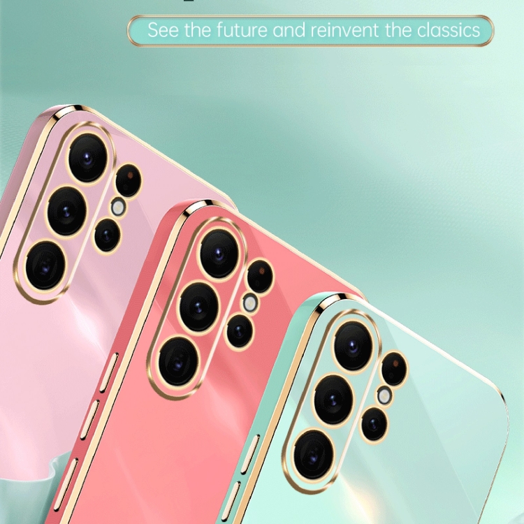 For Samsung Galaxy S24 Ultra 5G XINLI Straight Edge 6D Electroplate TPU Phone Case(Mint Green) For Samsung Galaxy S24 Ultra 5G XINLI Straight Edge 6D Electroplate TPU Phone Case(Mint Green)