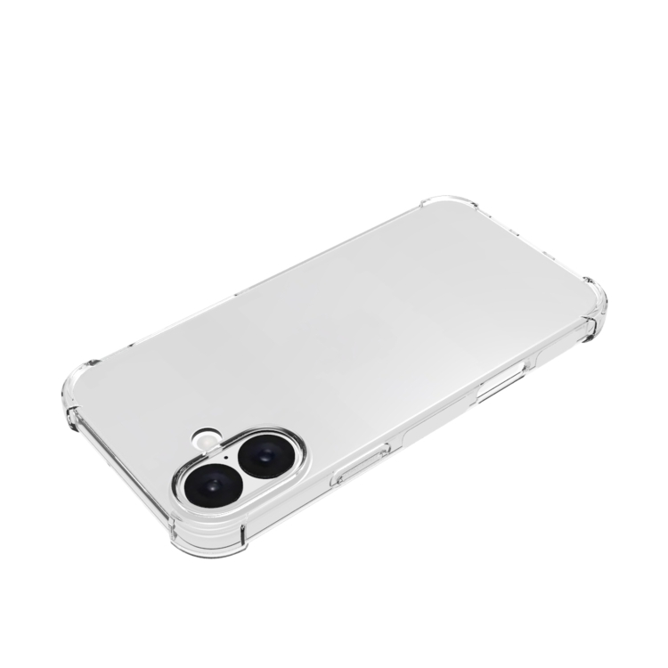 For iPhone 16 Plus Shockproof Non-slip Thickening TPU Phone Case(Transparent) For iPhone 16 Plus Shockproof Non-slip Thickening TPU Phone Case(Transparent)