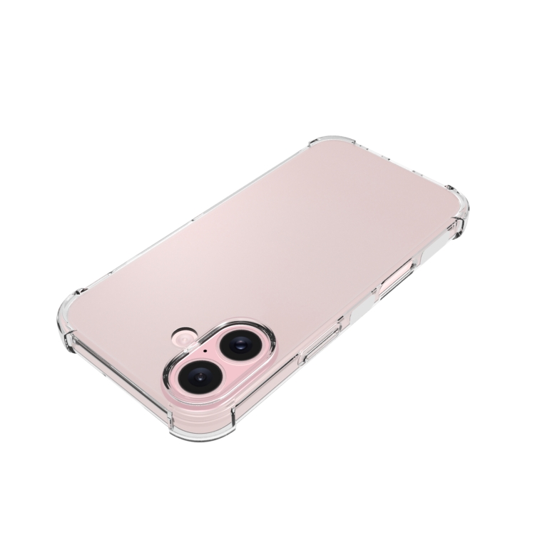 For iPhone 16 Shockproof Non-slip Thickening TPU Phone Case(Transparent)
