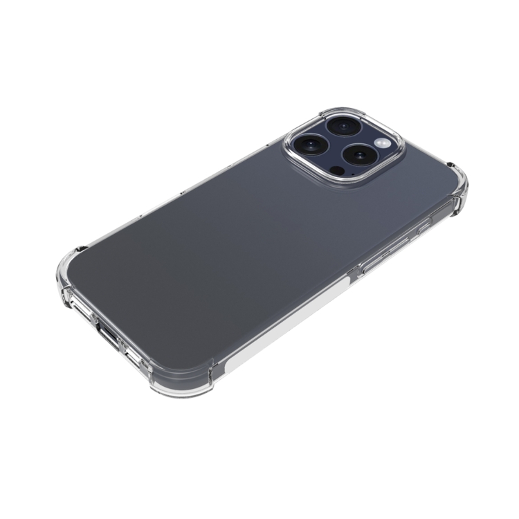 For iPhone 16 Pro Shockproof Non-slip Thickening TPU Phone Case(Transparent)