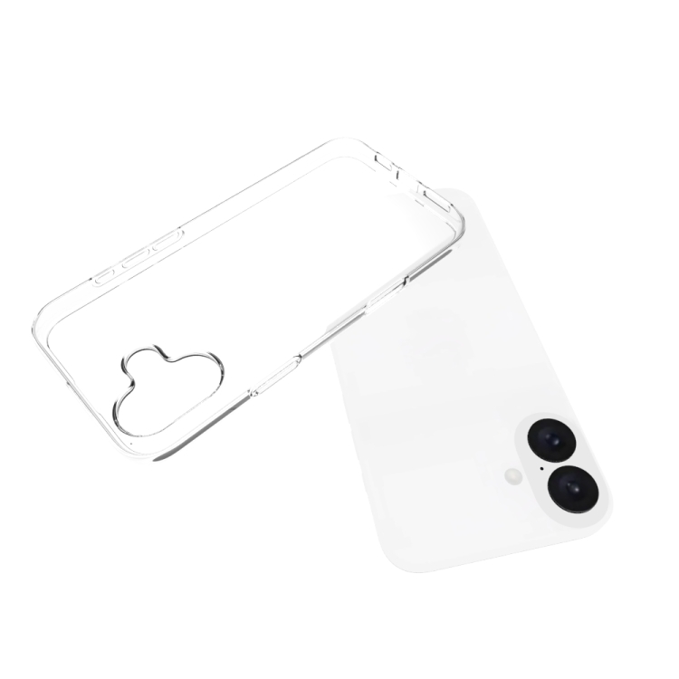 For iPhone 16 Plus Waterproof Texture TPU Phone Case(Transparent) For iPhone 16 Plus Waterproof Texture TPU Phone Case(Transparent)