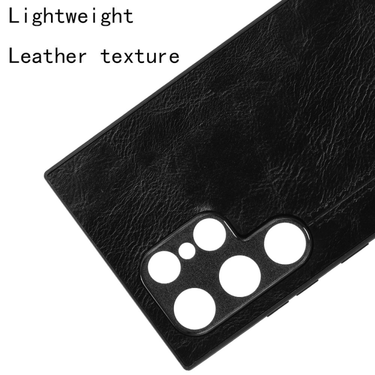 For Samsung Galaxy S24 Ultra 5G Cow Pattern Sewing Back Cover Phone Case(Black) For Samsung Galaxy S24 Ultra 5G Cow Pattern Sewing Back Cover Phone Case(Black)