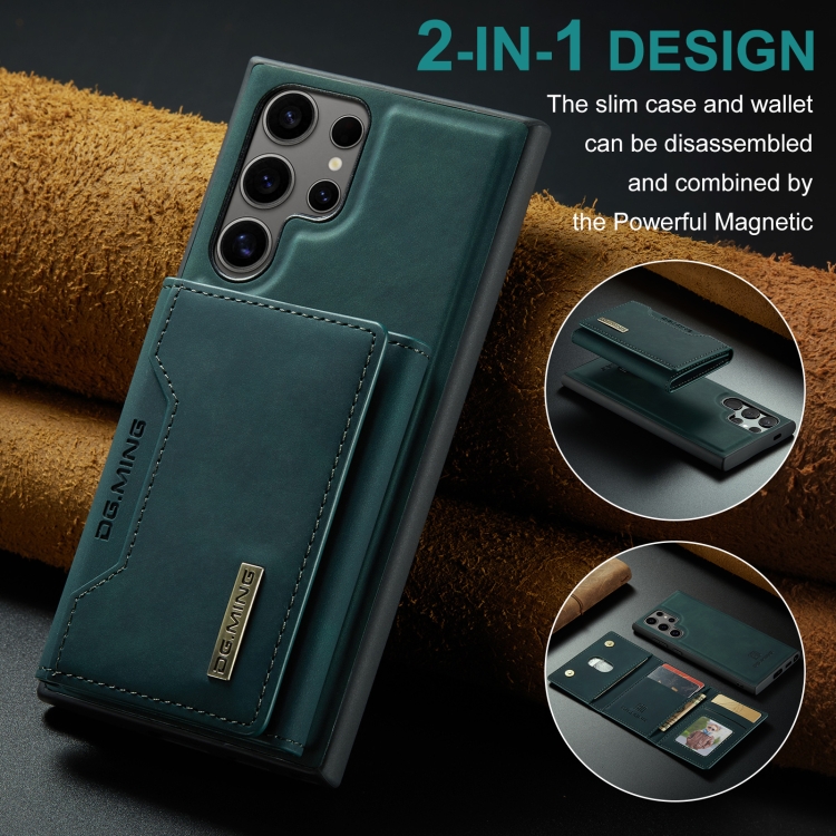 For Samsung Galaxy S24 Ultra 5G DG.MING M2 Series 3-Fold Multi Card Bag + Magnetic Phone Case(Green) For Samsung Galaxy S24 Ultra 5G DG.MING M2 Series 3-Fold Multi Card Bag + Magnetic Phone Case(Green)