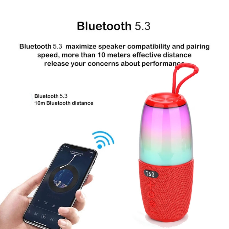T&G TG644 5W High Power RGB Light Portable Bluetooth Speaker(Blue) T&G TG644 5W High Power RGB Light Portable Bluetooth Speaker(Blue)