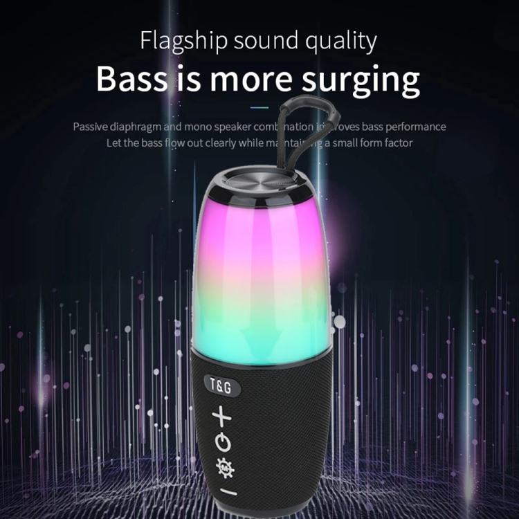 T&G TG644 5W High Power RGB Light Portable Bluetooth Speaker(Blue) T&G TG644 5W High Power RGB Light Portable Bluetooth Speaker(Blue)