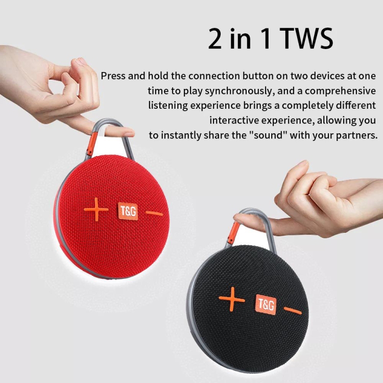 T&G TG648 TWS Outdoor Mini Portable Wireless Bluetooth Speaker with LED Light(Red) T&G TG648 TWS Outdoor Mini Portable Wireless Bluetooth Speaker with LED Light(Red)