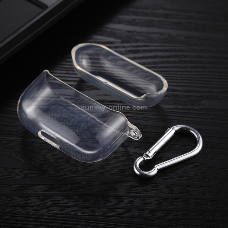 For AirPods Pro Transparent TPU Soft Earphone Protective Case with Hook For AirPods Pro Transparent TPU Soft Earphone Protective Case with Hook