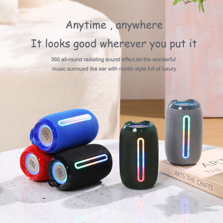 T&G TG653 TWS LED Mini Portable Wireless Stereo Sound Outdoor Speaker(Black)
