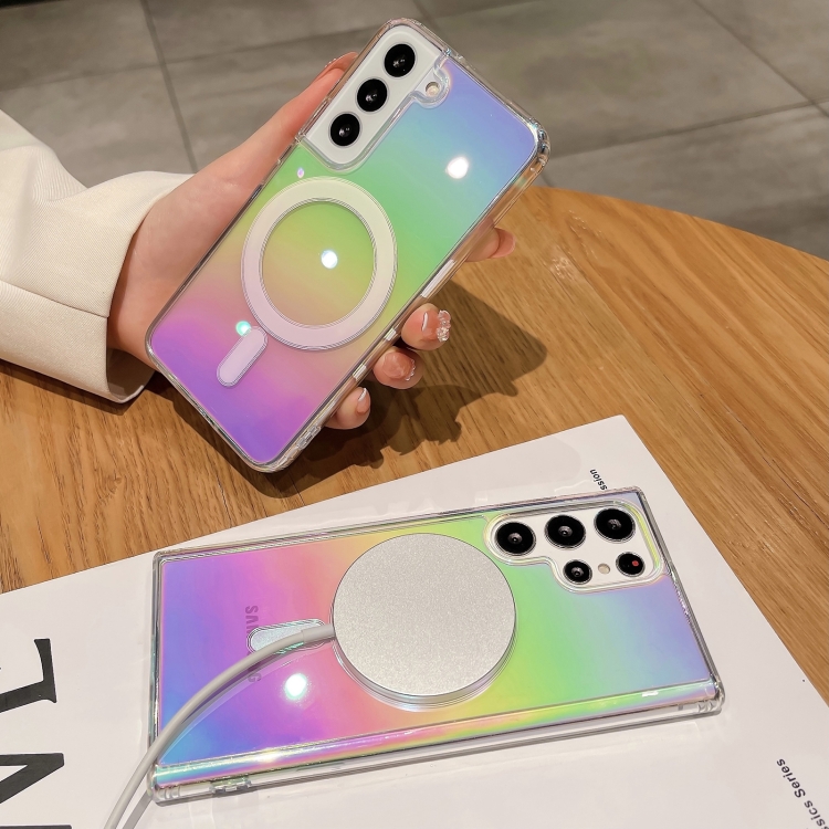 For Samsung Galaxy S22 Ultra 5G Colorful Magsafe Magnetic TPU Shockproof Phone Case(Colour) For Samsung Galaxy S22 Ultra 5G Colorful Magsafe Magnetic TPU Shockproof Phone Case(Colour)