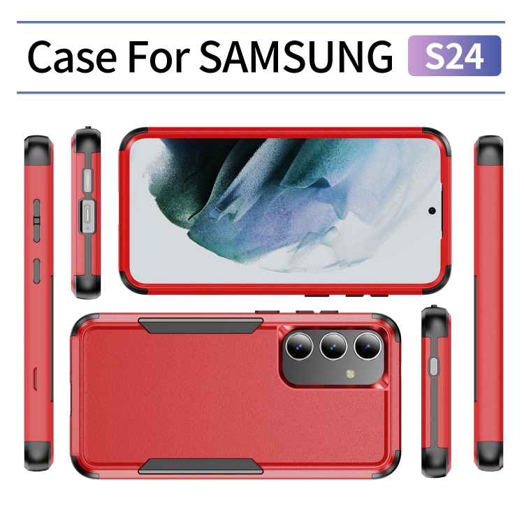 For Samsung Galaxy S24 5G TPU + PC Shockproof Protective Phone Case(Red + Black) For Samsung Galaxy S24 5G TPU + PC Shockproof Protective Phone Case(Red + Black)