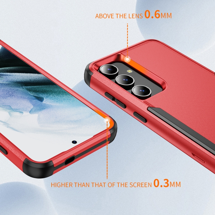 For Samsung Galaxy S24 5G TPU + PC Shockproof Protective Phone Case(Red + Black) For Samsung Galaxy S24 5G TPU + PC Shockproof Protective Phone Case(Red + Black)